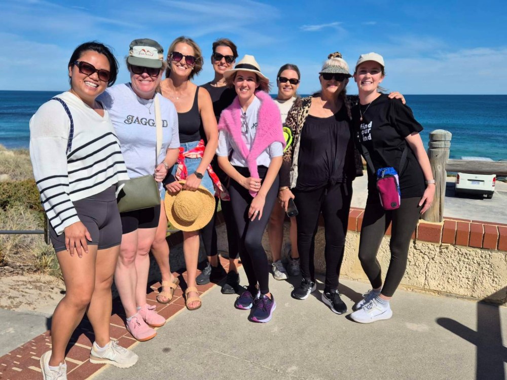 Heart First Founders group gathered together at the coast