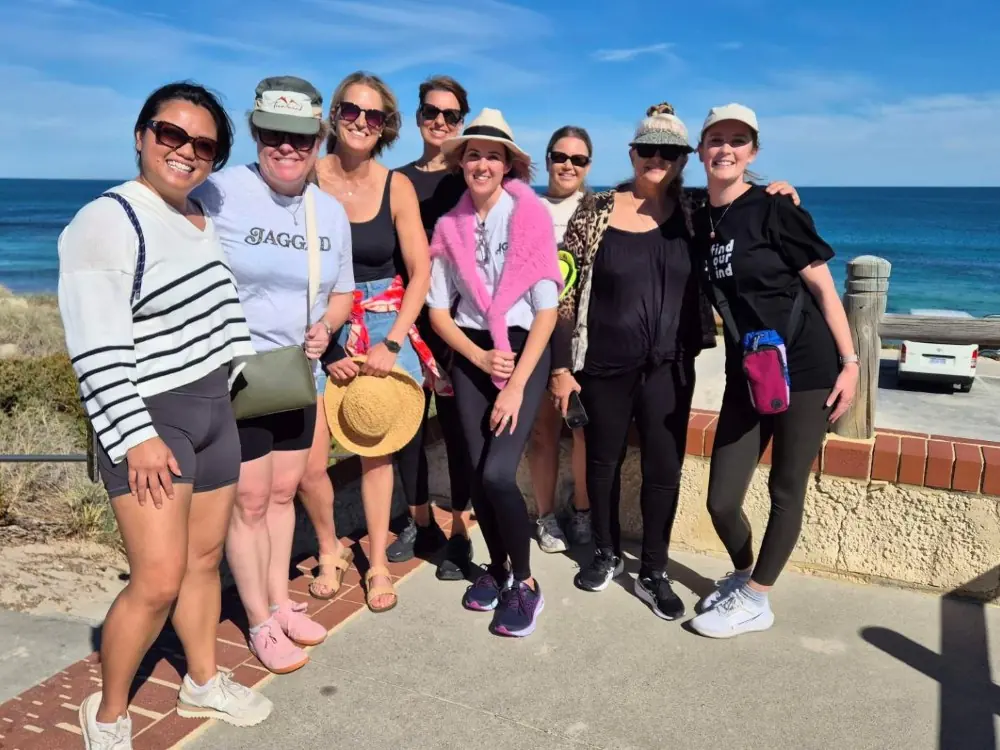 Heart First Founders group gathered together at the coast