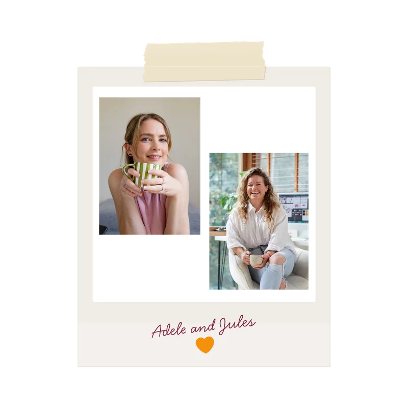 Polaroid of Adele and Jules at Heart First Founders